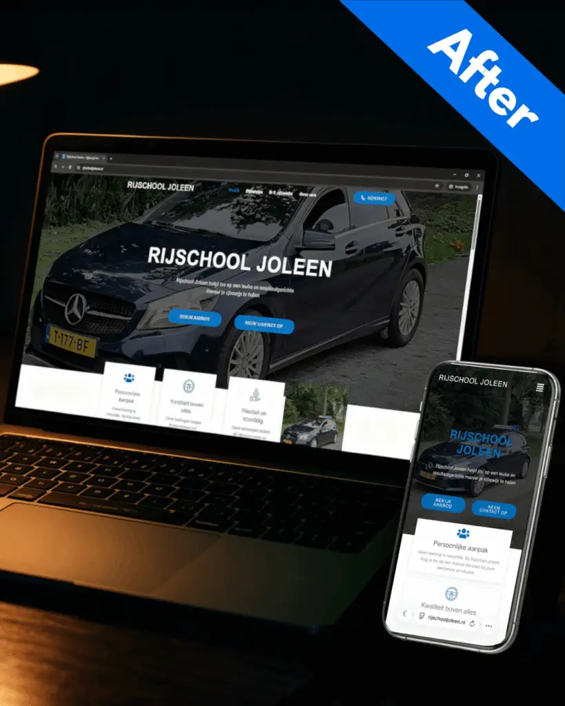 After Website Rijschool Joleen - Gemaakt door Ritmeester Media